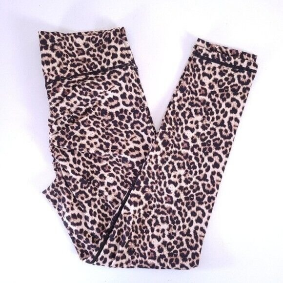 Zyia Active Womens 7/8 Cheeky Leopard Ruched Leggings Pants Size 8 10 - Picture 11 of 11